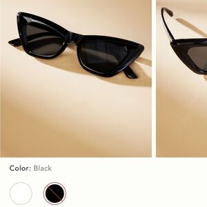 Anthropologie Black Cat-Eye Sunglasses